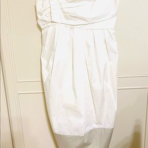 Vera wang strapless cotton dress